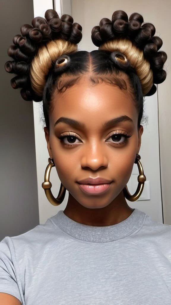 Bantu Knots Short Hairstyles for Black Women