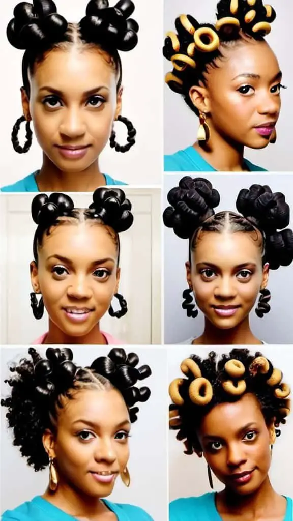 Bantu Knots Natural Hairstyles for Short Hair
