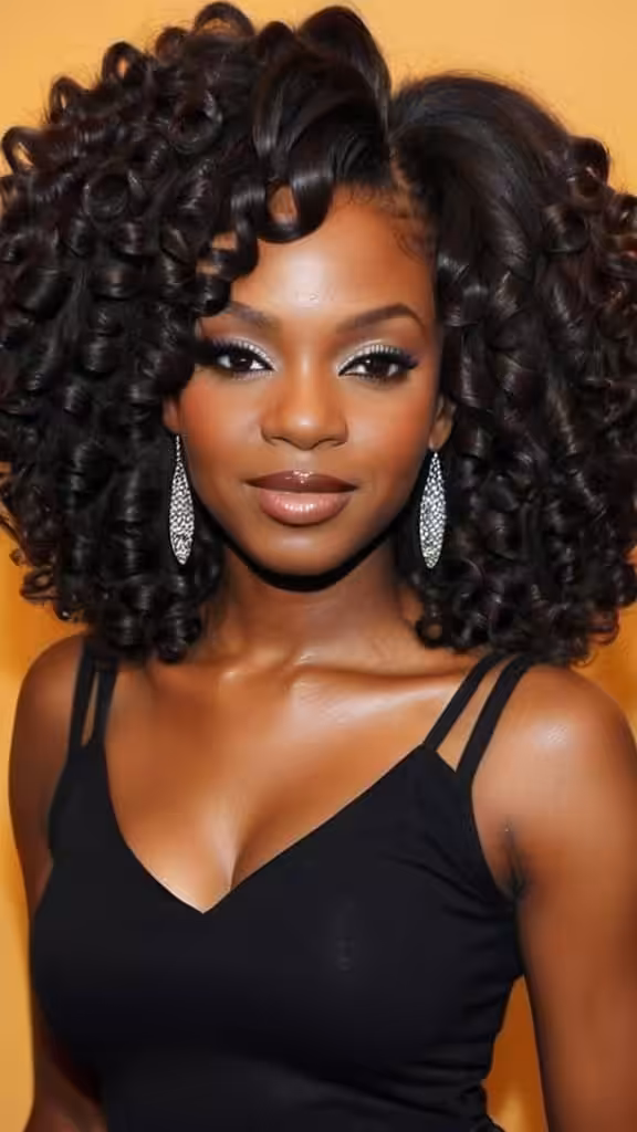 Beautiful Big Black Curls Hairstyles and Haircuts for Black Kids