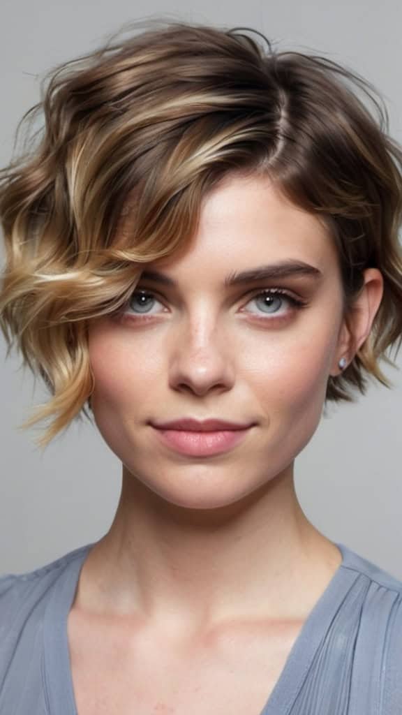 Bixie Cut Short Wavy Hairstyles