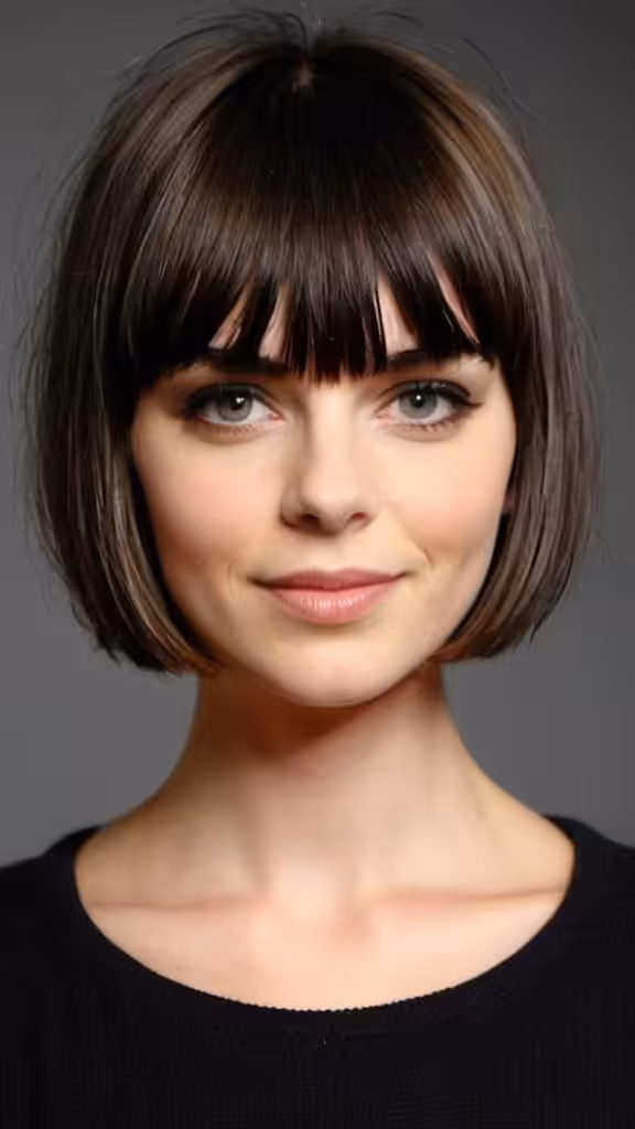 Blunt Bangs on Short Hair Short Hair with Bangs