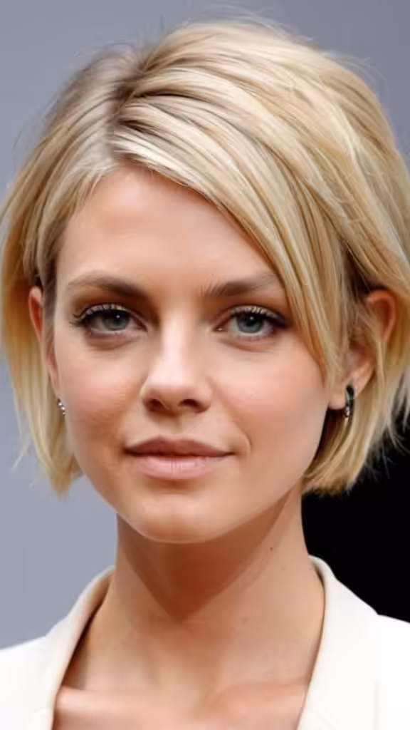 Blunt Collarbone Cut Short Blonde Hairstyles