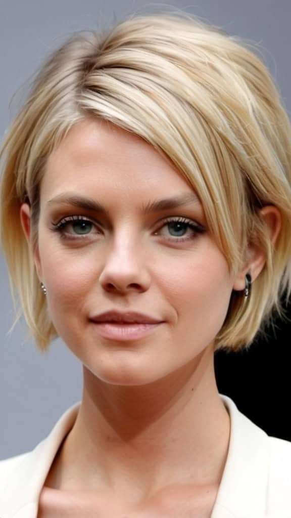 Blunt Collarbone Cut Short Blonde Hairstyles
