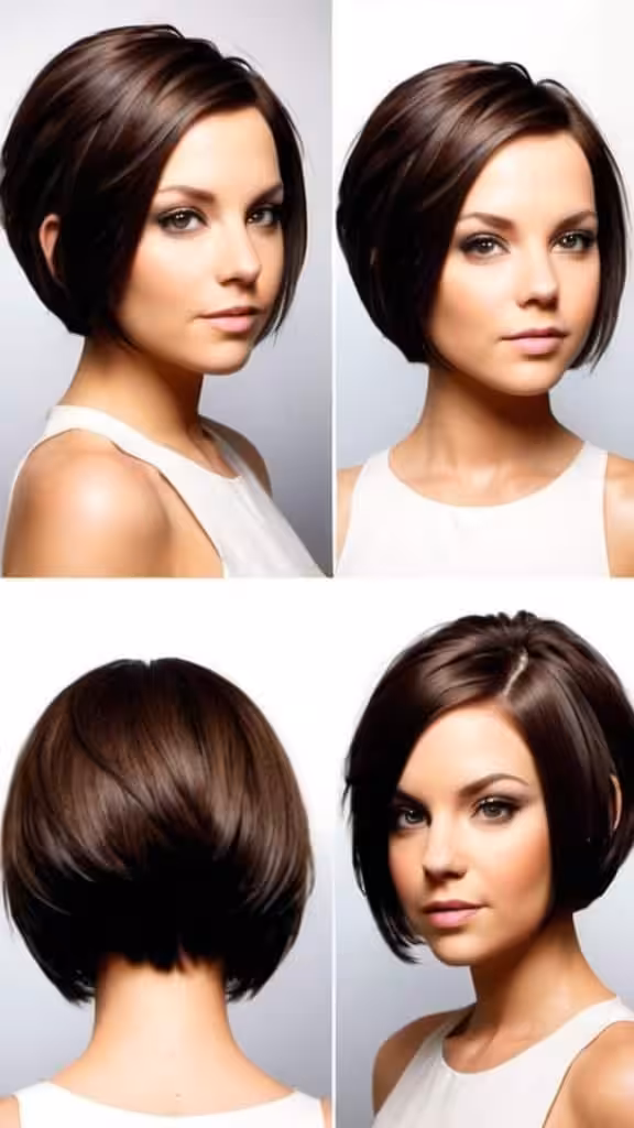 Bob With Side Twists Short Hairstyles for Round Faces