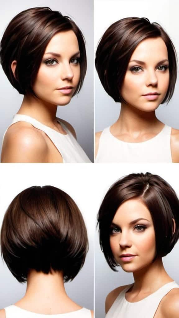 Bob With Side Twists Short Hairstyles for Round Faces