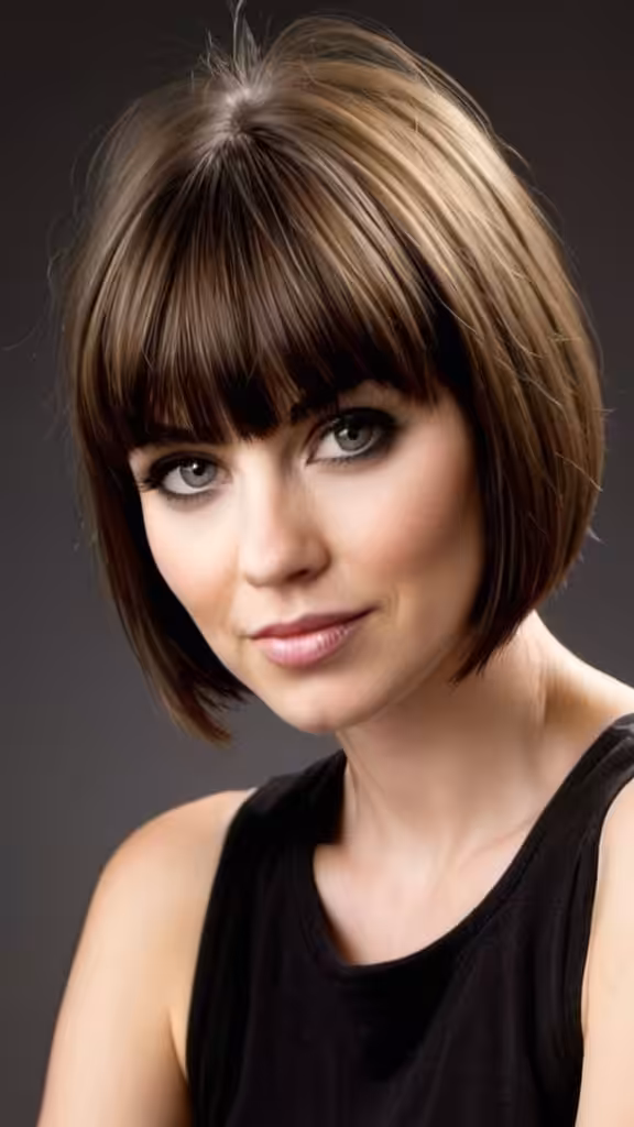 Bottleneck Bangs on Bobbed Hair Short Hair with Bangs