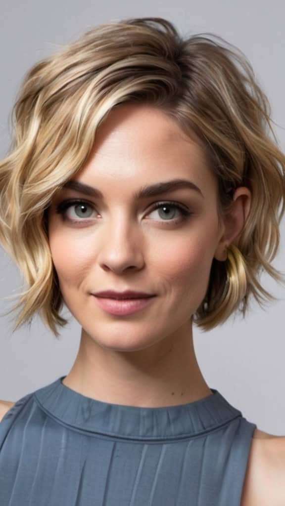 Bottleneck Bob Short Wavy Hairstyles