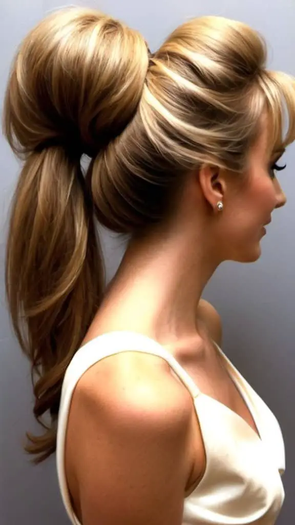 Bouffant Ponytail Prom Hairstyles for Long Hair