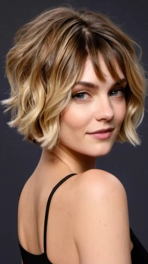 Box Bob Short Wavy Hairstyles