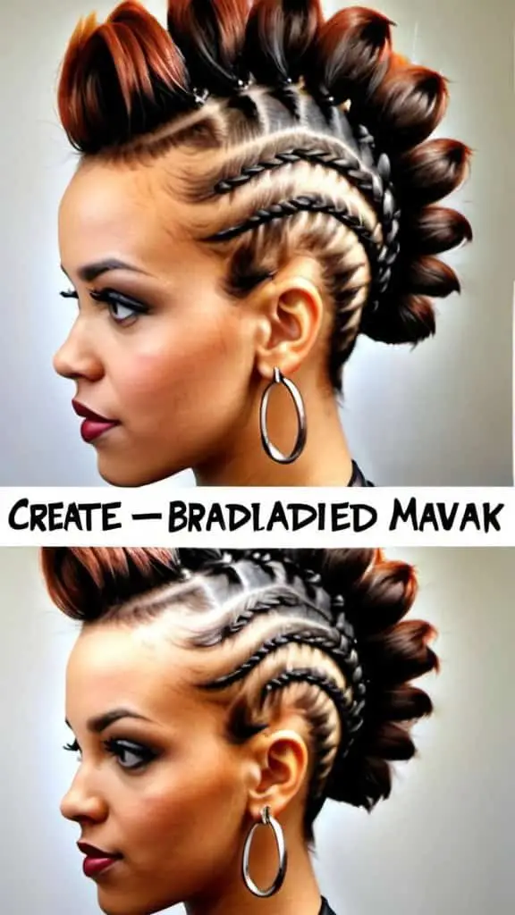 Braided Mohawk Natural Hairstyles for Short Hair