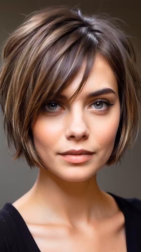 Chopped A-Line Lob Short Choppy Haircuts