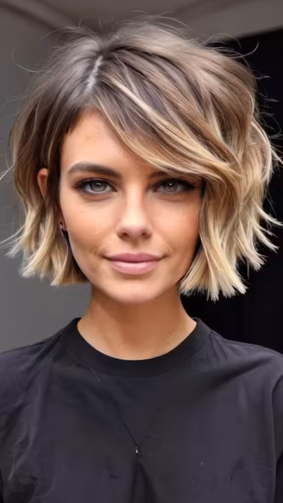 Choppy Cut with Balayage Balayage Short Hair Looks