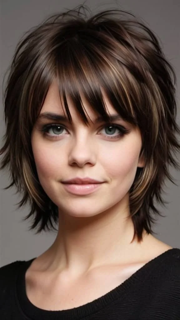 Choppy Layered Shag Cut Long Shag Haircuts