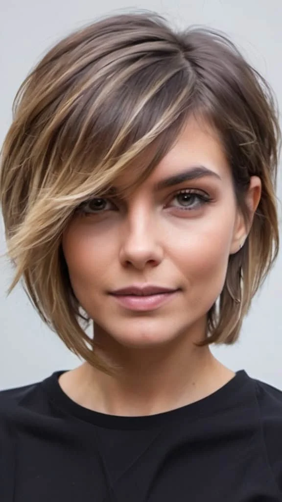 Choppy Wixie Cut Balayage Short Hair Looks