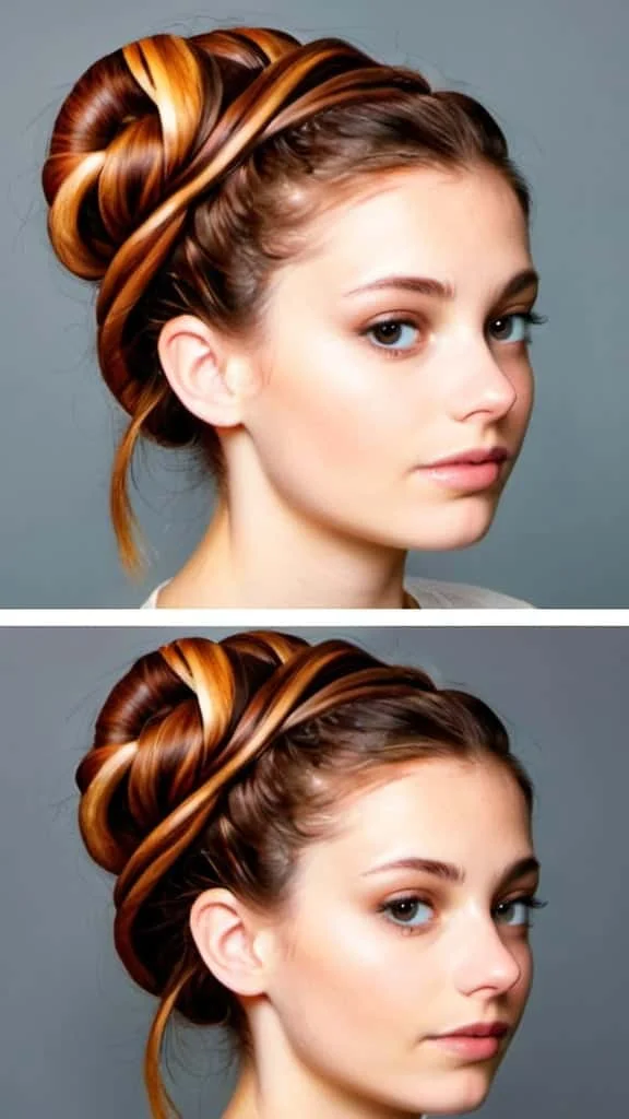 Cinnamon Bun Fall Hairstyles for the Autumn