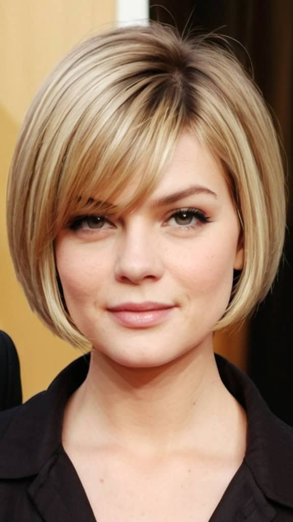 Classic Bob With Soft Layers Short Hairstyles for Round Faces