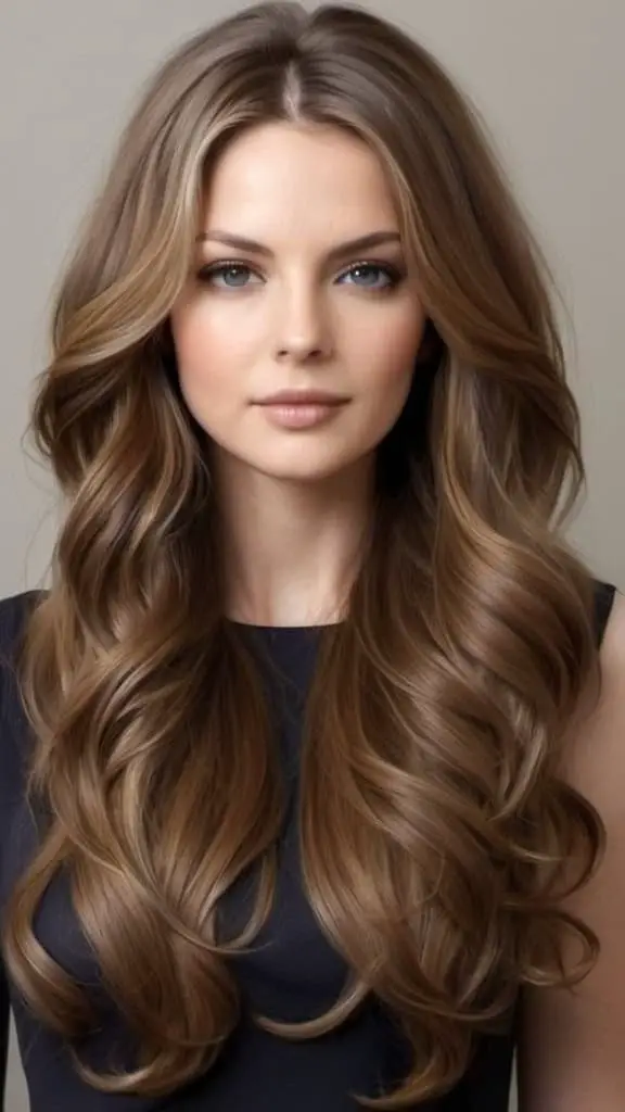 Classy Wavy Hairstyle Long Brown Hairstyles