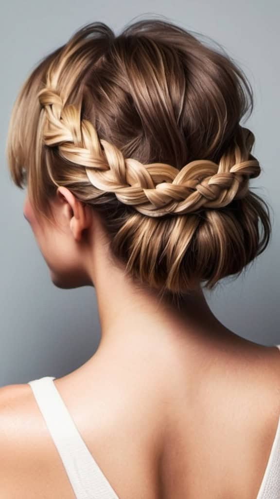 Criss Cross Half-Up Creative Updo Ideas for Short Hair