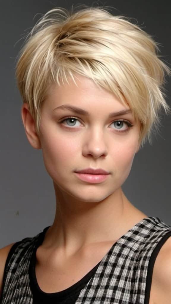 Cropped Textured Hair Short Blonde Hairstyles