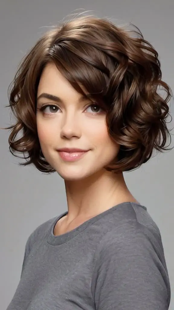 Curled Bob Chin Length Hairstyles