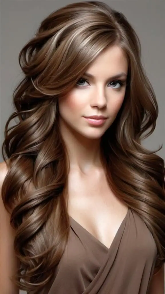 Curled In Long Brown Hairstyles