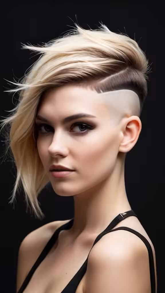 Diagonal Undercut women undercut hairstyle