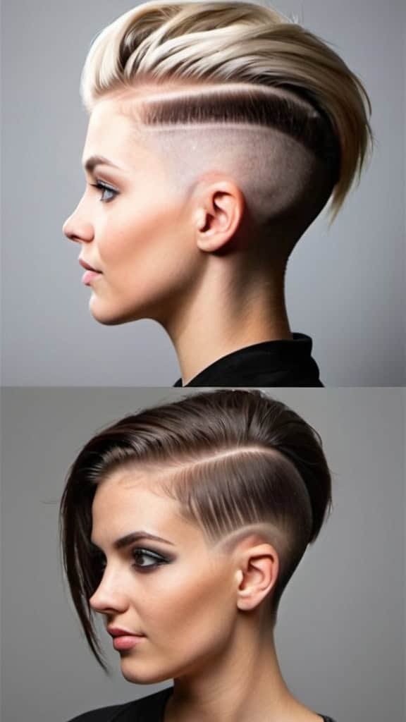Disconnected Undercut women undercut hairstyle