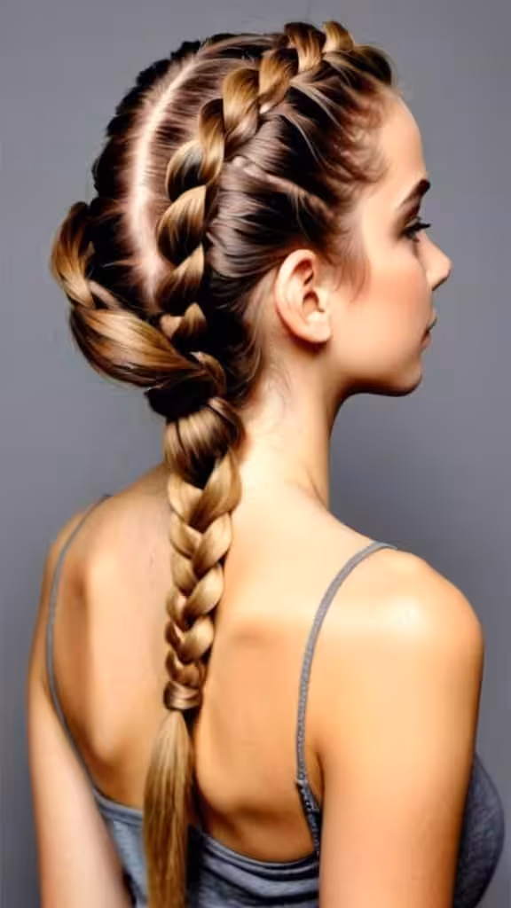 Double Braided Bun Braided Hairstyles for Long Hair