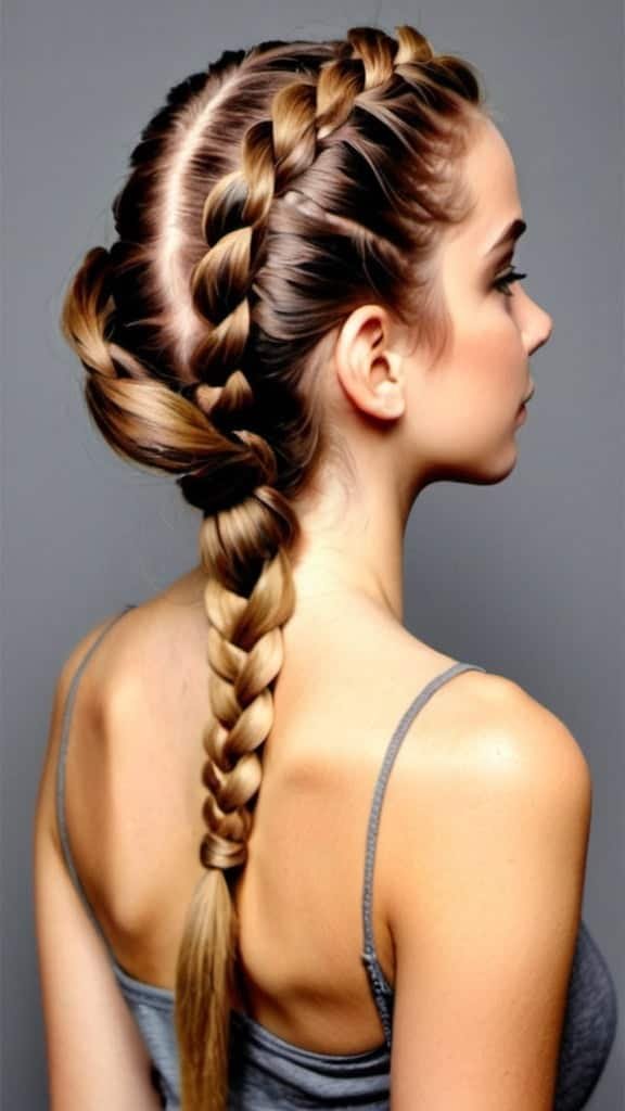 Double Braided Bun Braided Hairstyles for Long Hair