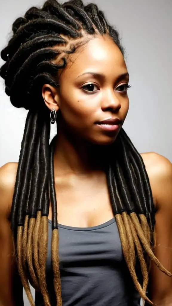 Dreadlocks With Twists Hairstyles for Long Natural Hair