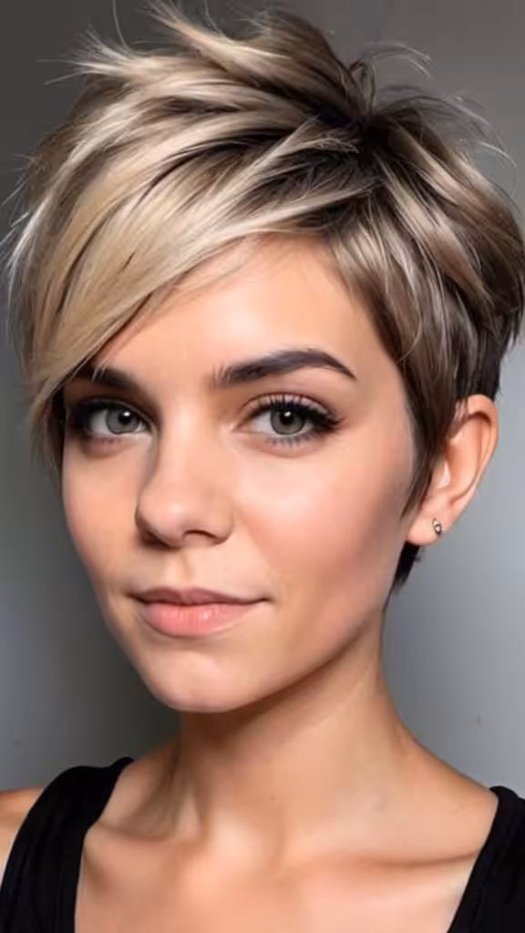 Edgy Pixie with Wispy Layers Short Pixie Haircuts