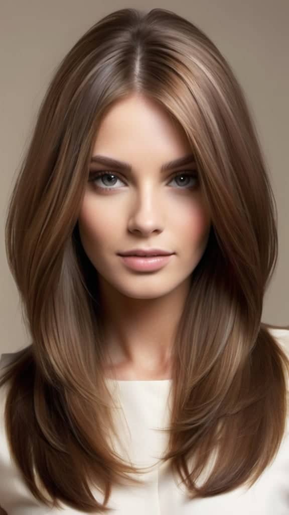 Effortless Two Layer Haircut Long Brown Hairstyles