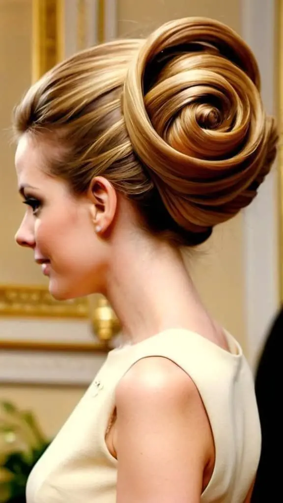 Elegant Beehive Updo Casual Updos for Long Hair