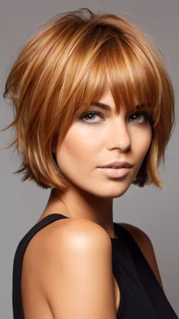 Face-Framing Butterscotch Balayage Short Hair Looks