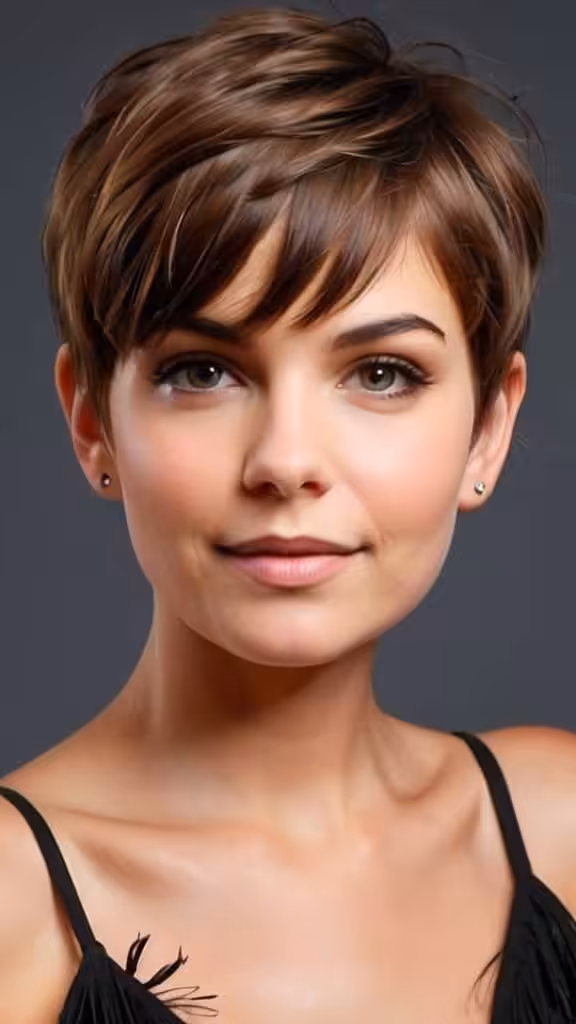Face-Framing Fringe on a Pixie Cut Short Pixie Haircuts