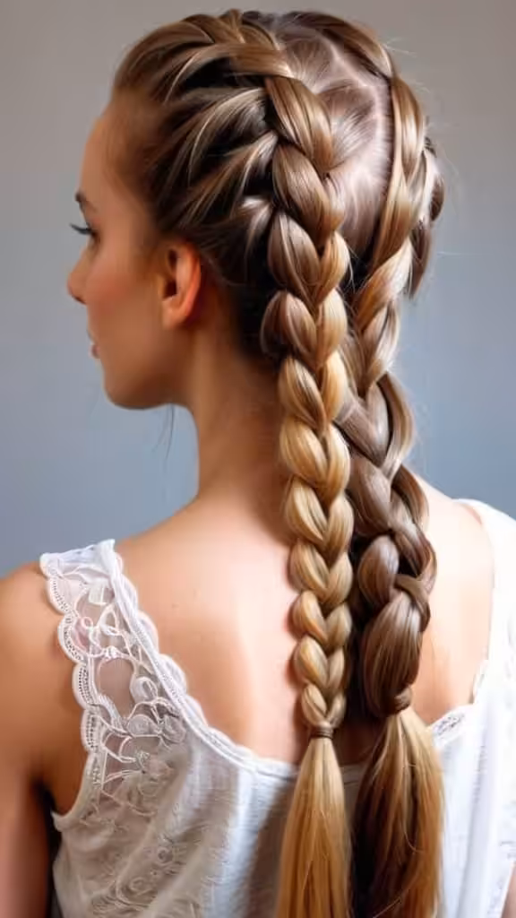 Face-Framing Lace Braid Braided Hairstyles for Long Hair
