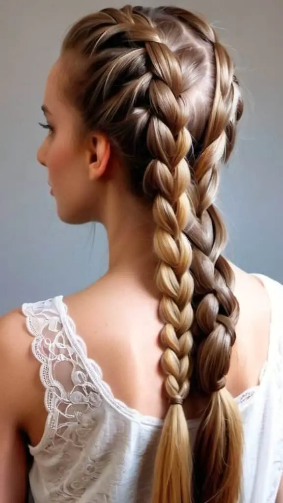 Face-Framing Lace Braid Braided Hairstyles for Long Hair