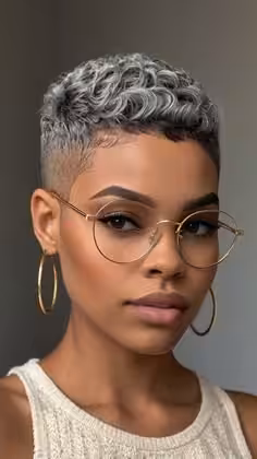 Faded Curly Mop Short Layered Hairstyles