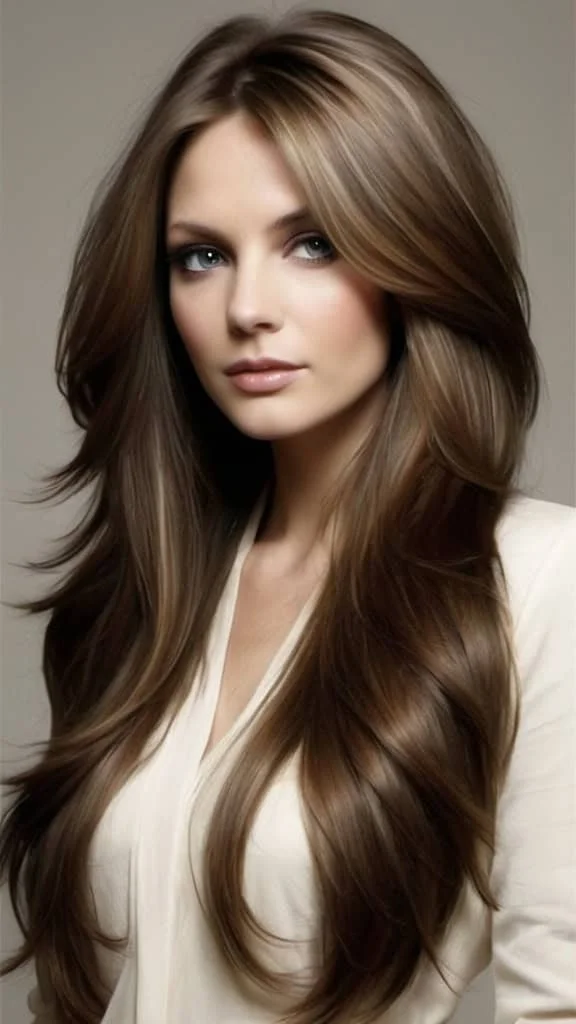Fashionable Long Layers Long Brown Hairstyles
