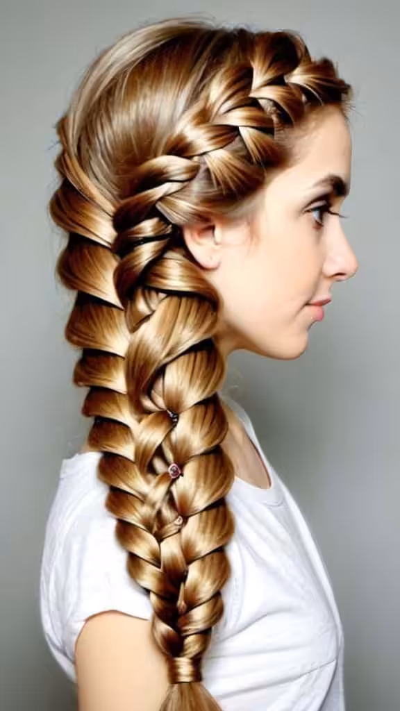 Fishtail Flower Braid Braided Hairstyles for Long Hair