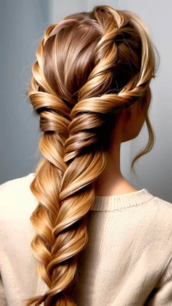 Fishtail Twist Fall Hairstyles for the Autumn