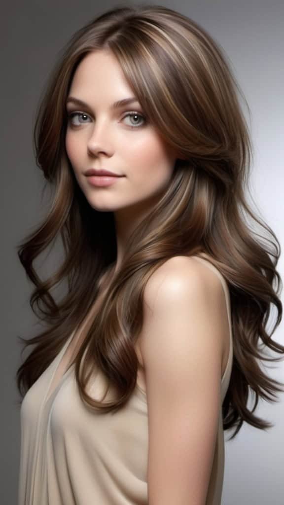 Flippy Layers Long Brown Hairstyles