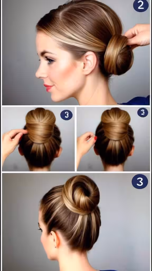 French Bun Creative Updo Ideas for Short Hair