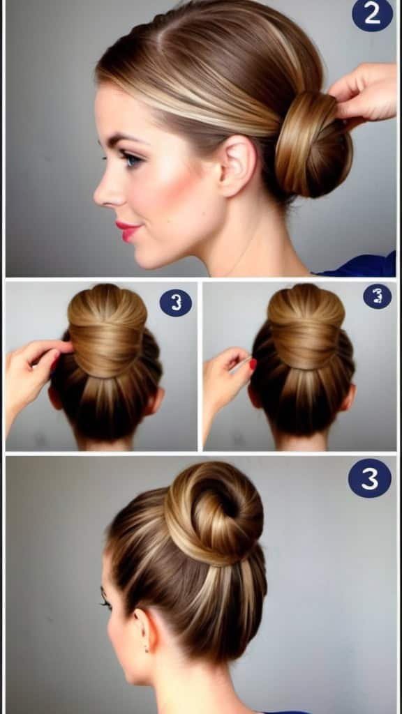 French Bun Creative Updo Ideas for Short Hair