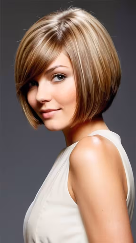 Graduated Bob Short Hairstyles for Round Faces