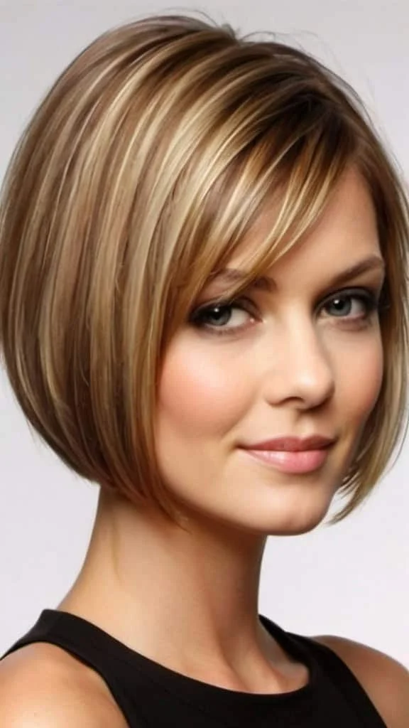 Graduated Chin Length Bob Short Hairstyles for Fine Hair