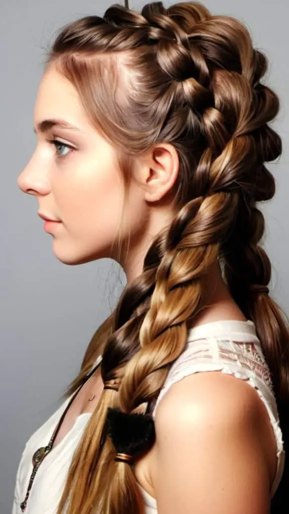 Half Up Boho Braid Braided Hairstyles for Long Hair