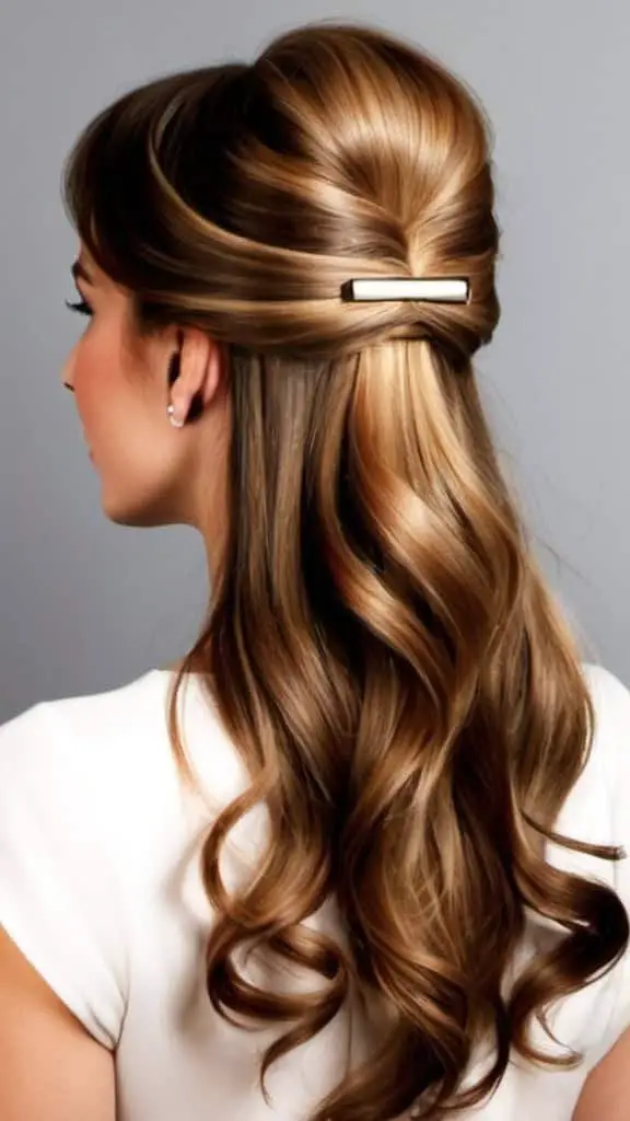 Half Up Claw Clip Half Up Half Down Hairstyles for Short Hair