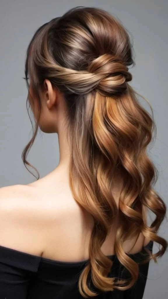 Half Updo Fall Hairstyles for the Autumn
