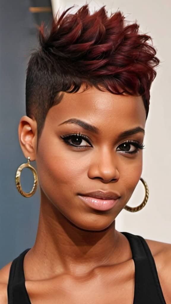 High Top Fade Short Hairstyles for Black Women